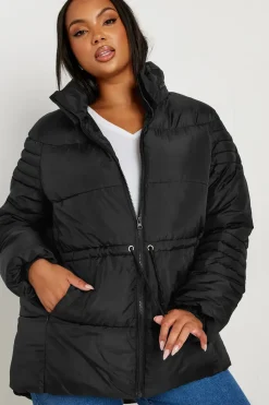 Padded Drawstring Coat