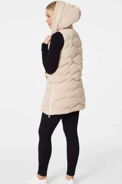 Padded Longline Gilet with Hood