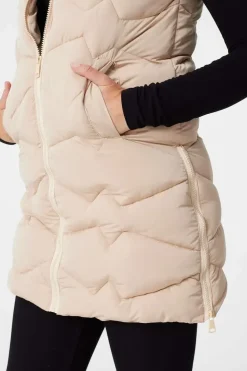 Padded Longline Gilet with Hood
