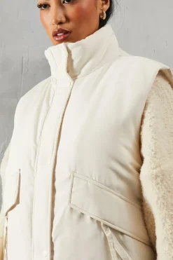 Padded Puffer Zip Pocket Gilet