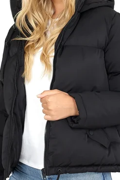 Padded Short Hooded Jacket