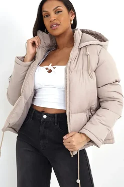 Padded Short Hooded Jacket