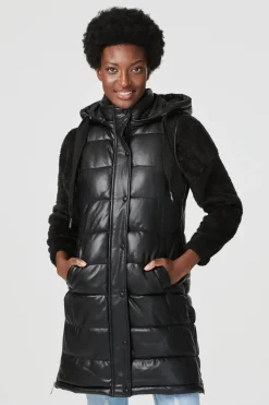 Padded Zip Front Gilet with Hood