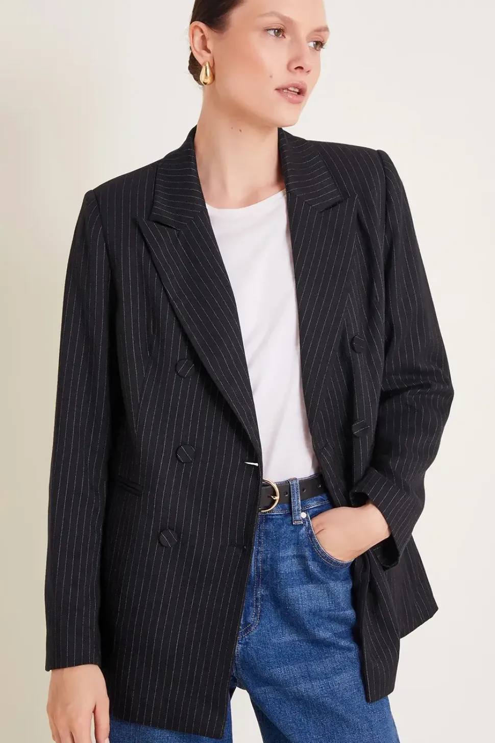 Paige Pinstripe Blazer