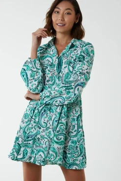 Paisley Button Down Dress