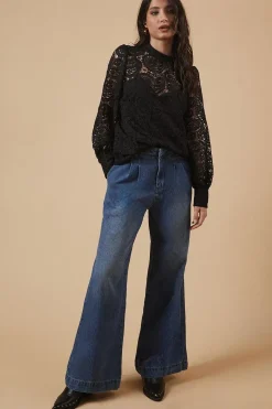 Paisley Lace High Neck Top