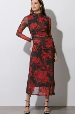 Paisley Mesh Maxi Dress