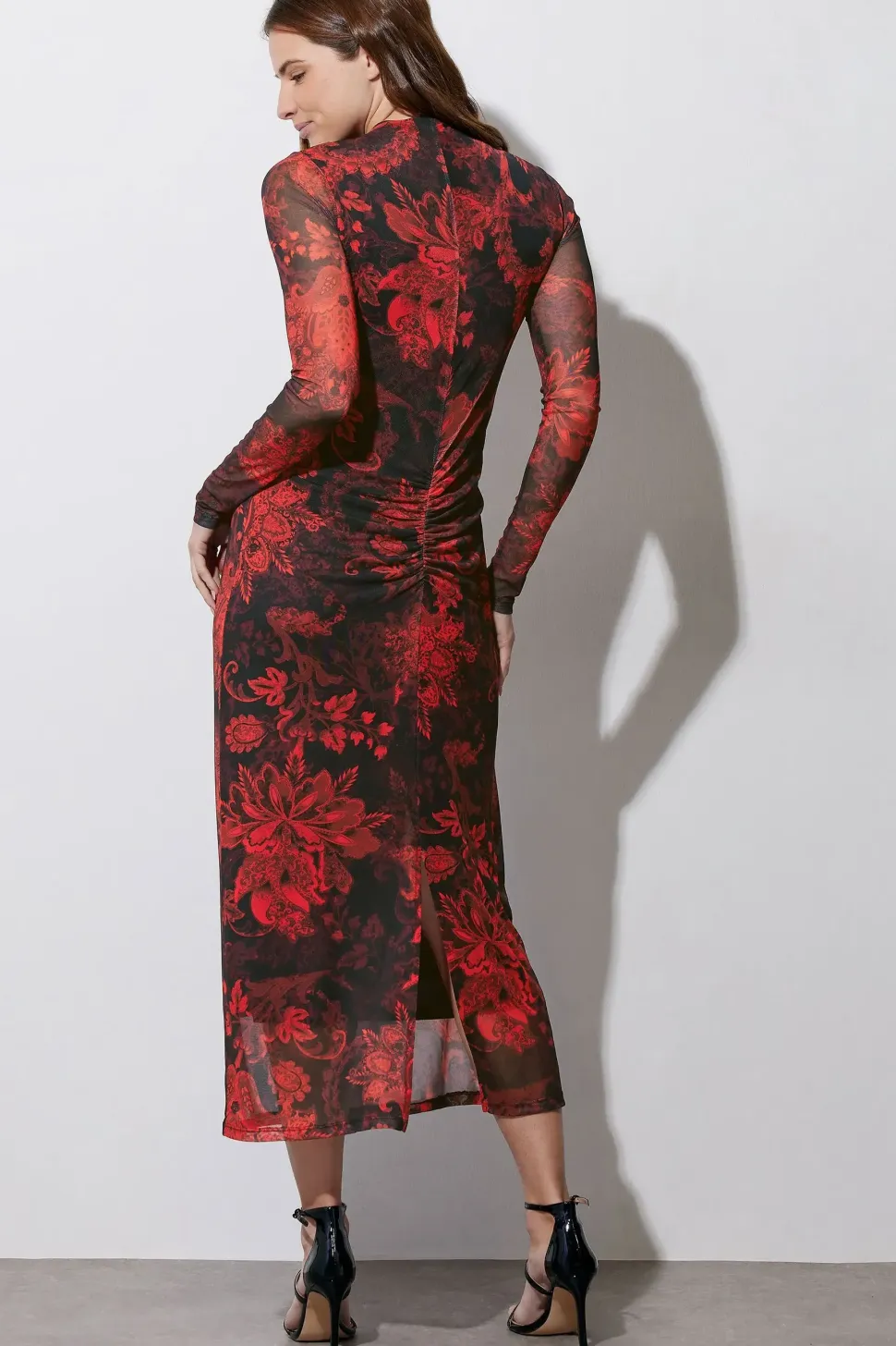 Paisley Mesh Maxi Dress