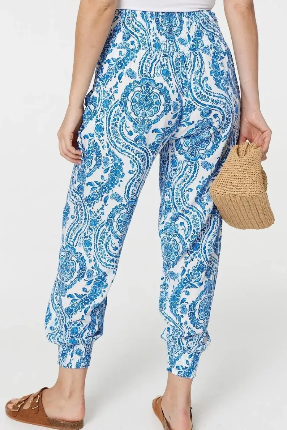 Paisley Print High Waist Harem Pants