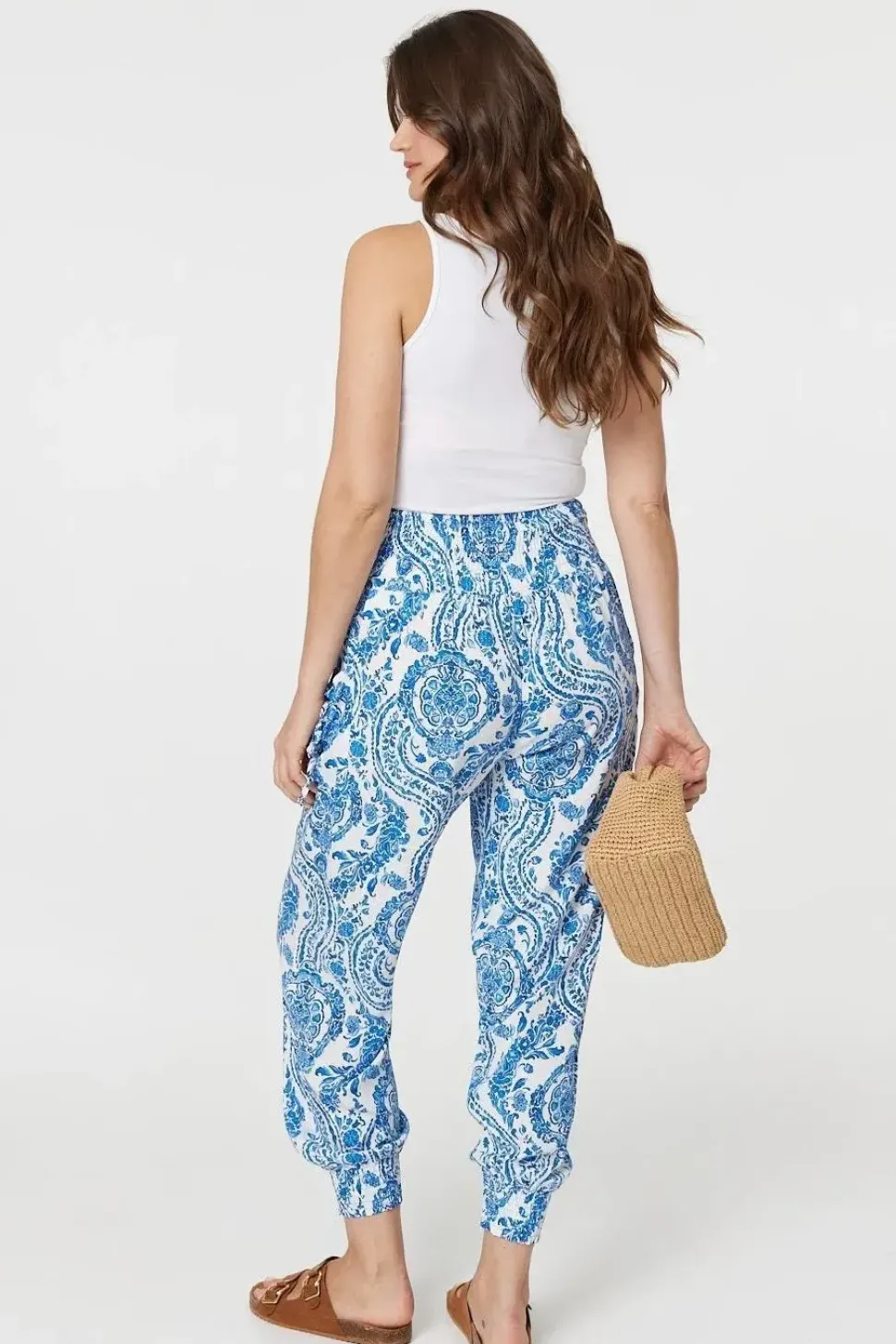 Paisley Print High Waist Harem Pants