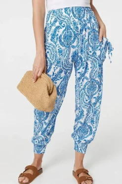 Paisley Print High Waist Harem Pants