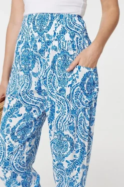 Paisley Print High Waist Harem Pants
