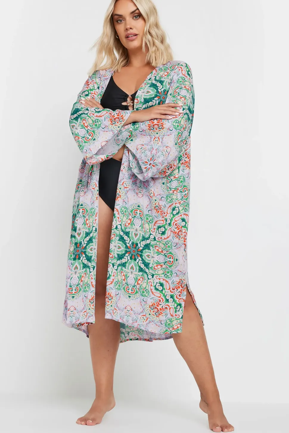 Paisley Print Kimono