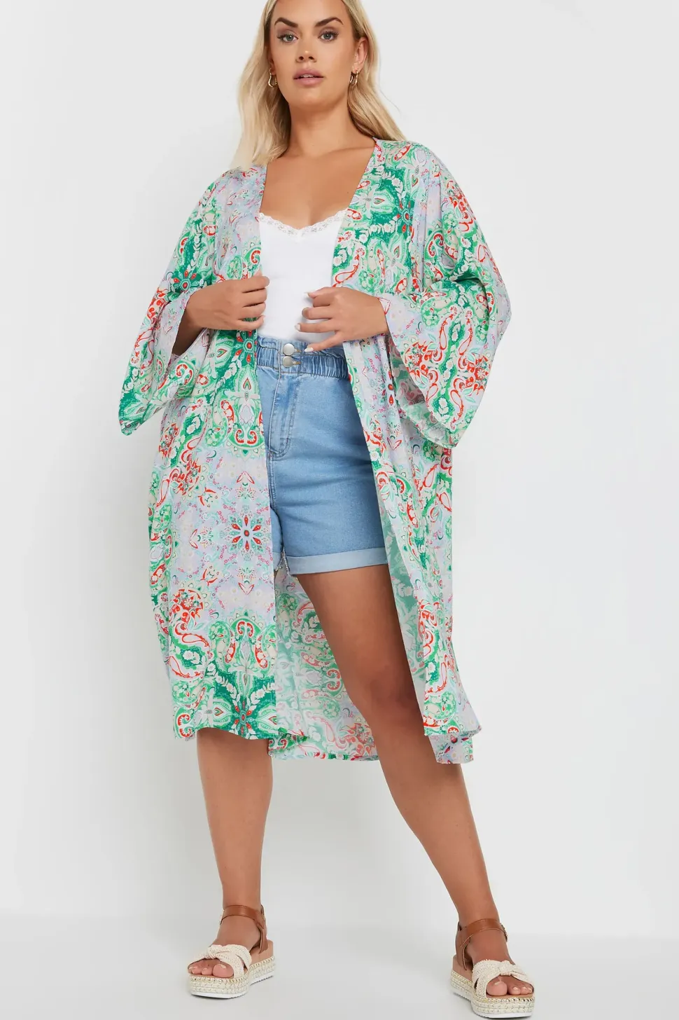 Paisley Print Kimono
