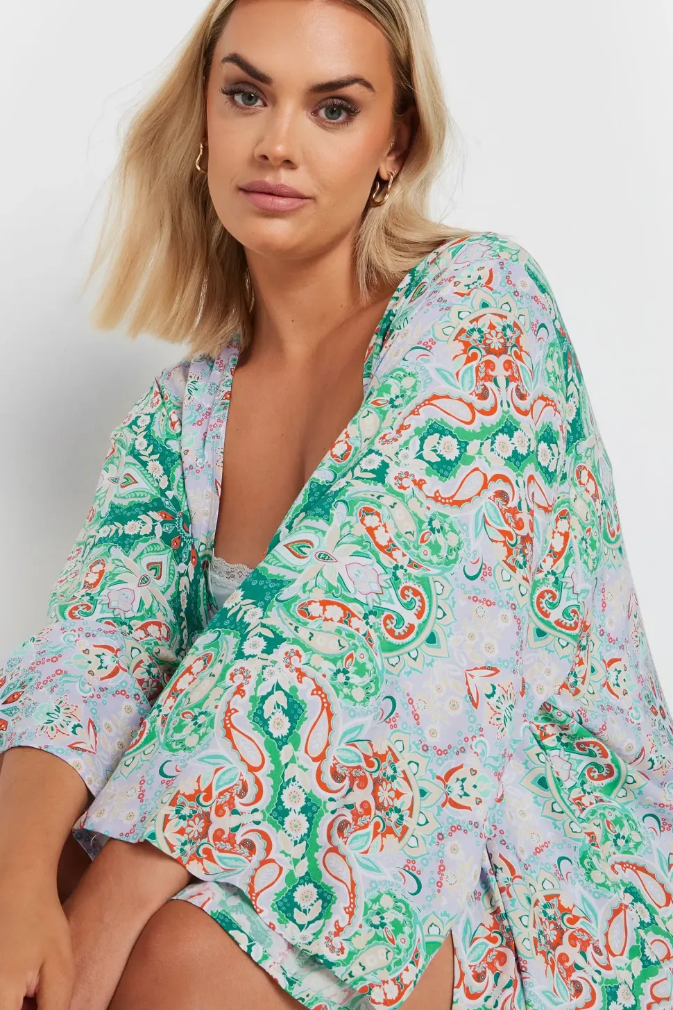 Paisley Print Kimono