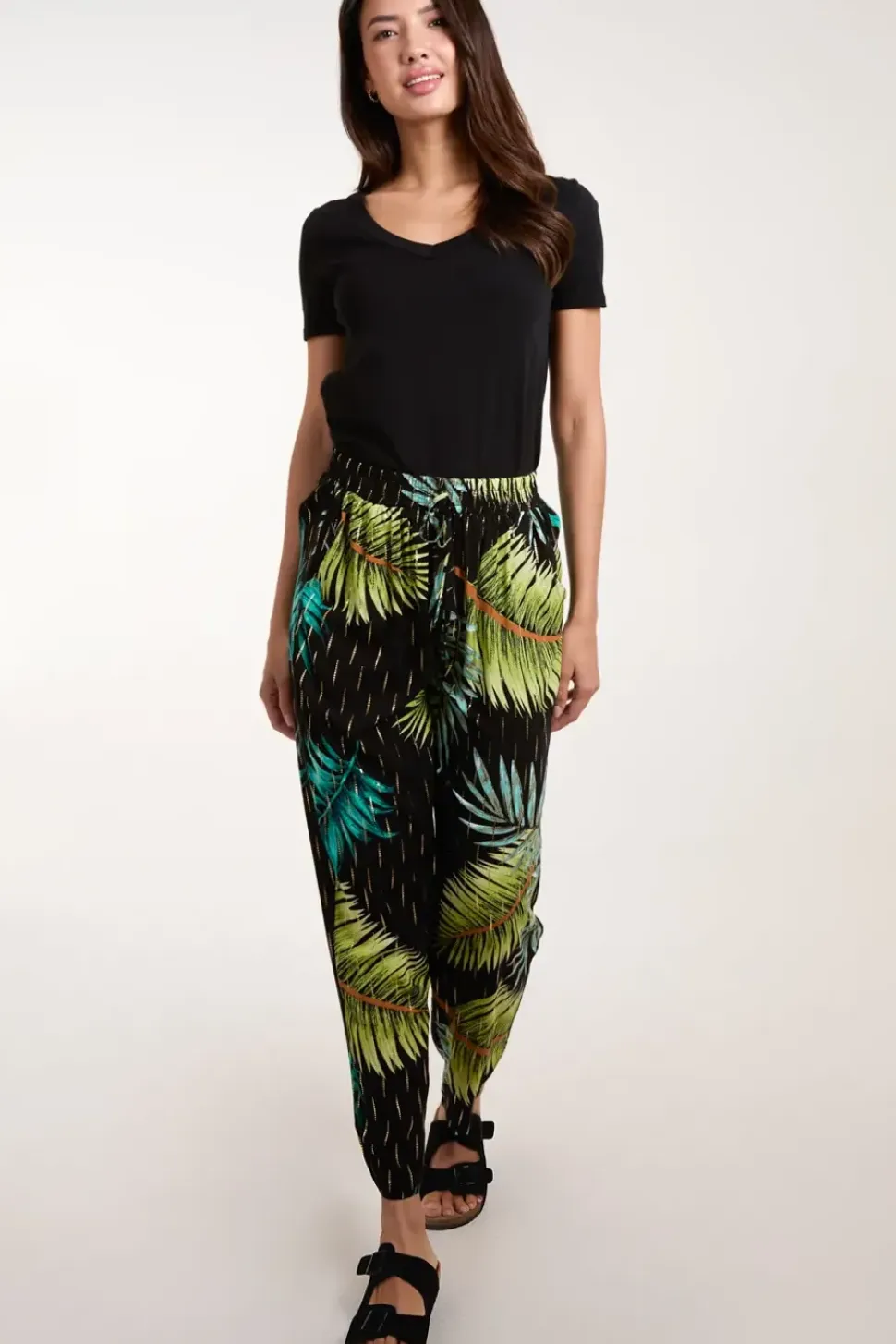 Palm Print Trousers