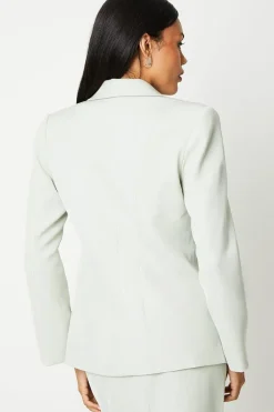 Panelled Long Line Single Breasted Blazer