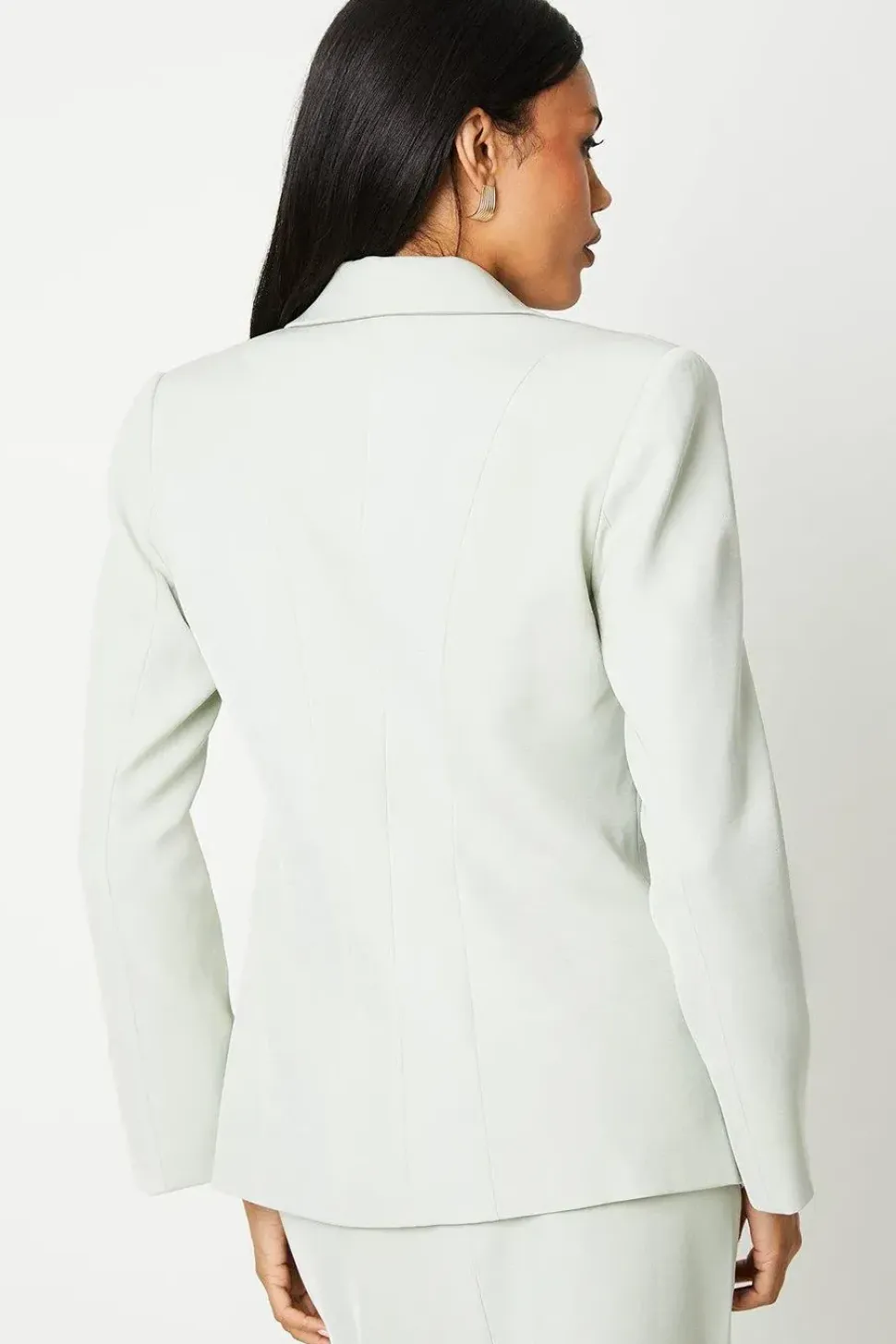 Panelled Long Line Single Breasted Blazer