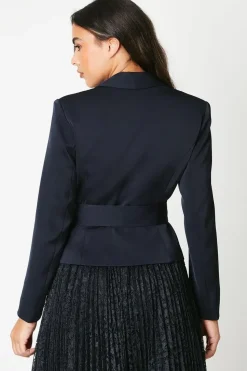 Panelled Tailored Blazer With Belt