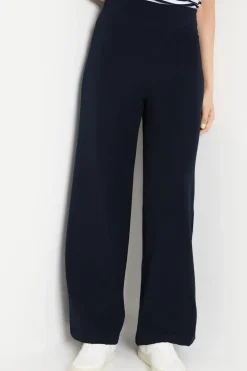 Panelled Waist Straight Leg Trousers