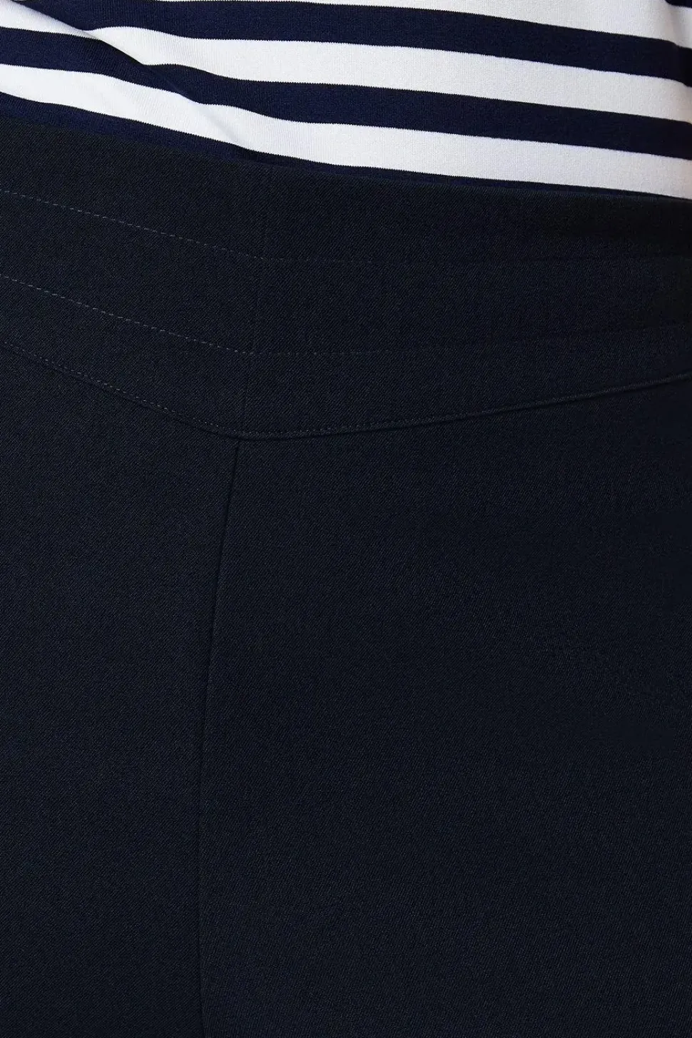 Panelled Waist Straight Leg Trousers