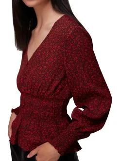 Pansy Dot Jenny Peplum Top-Floral