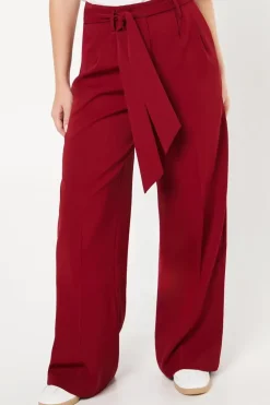Paperbag Belted Wide Leg Trouser