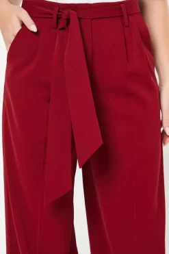 Paperbag Belted Wide Leg Trouser