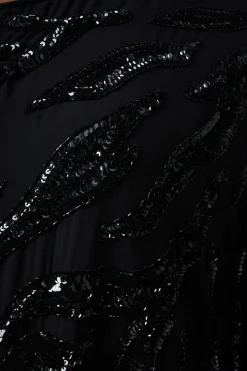Party Sequin One Shoulder Abstract Mini Dress