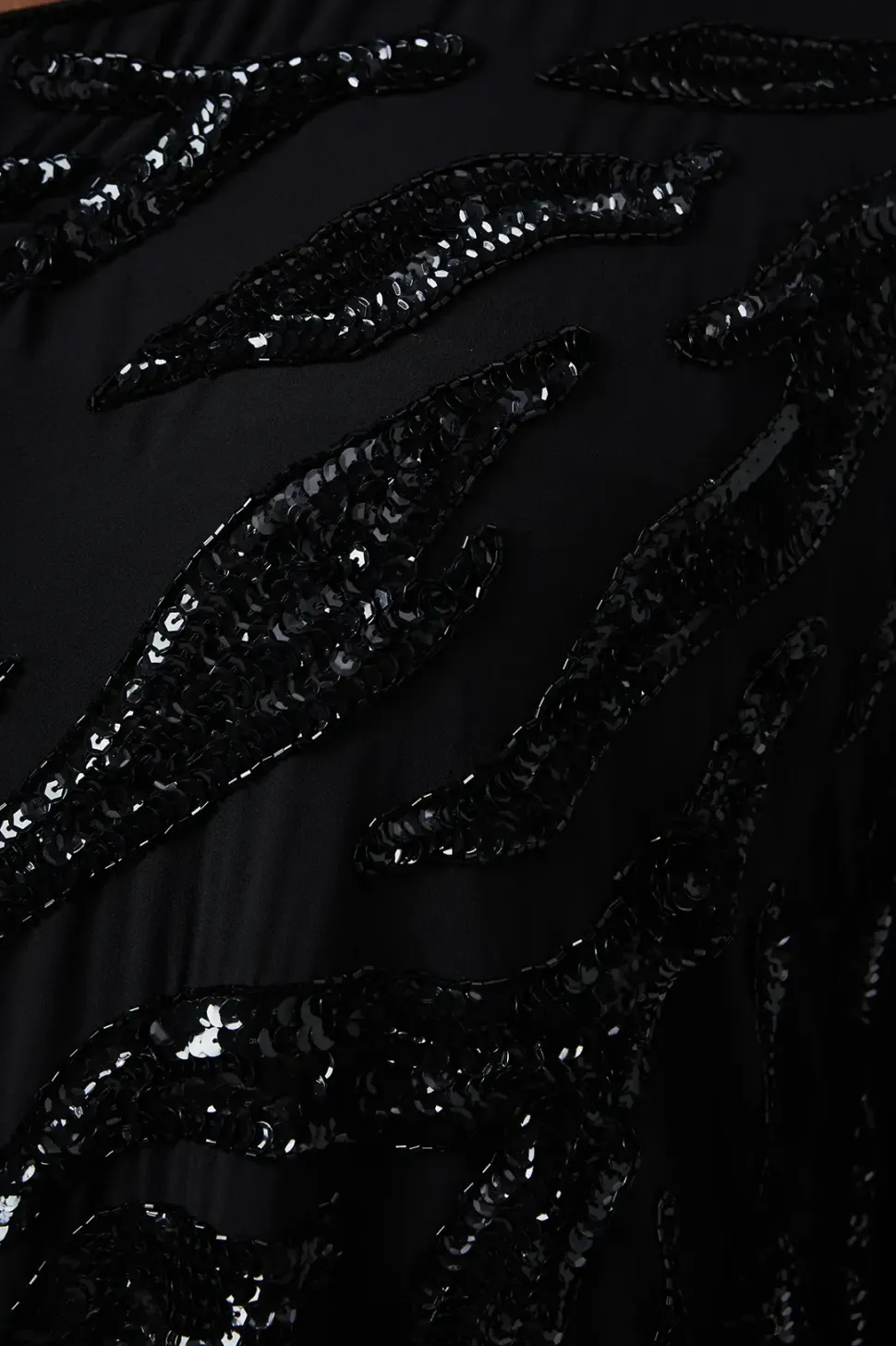 Party Sequin One Shoulder Abstract Mini Dress