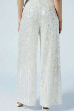 Party Sequin Wide Leg Trouser