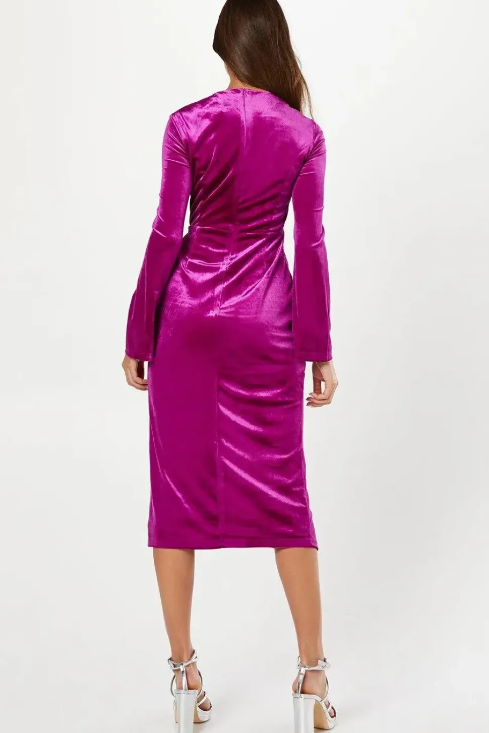 Party Velvet Long Sleeve Pencil Dress