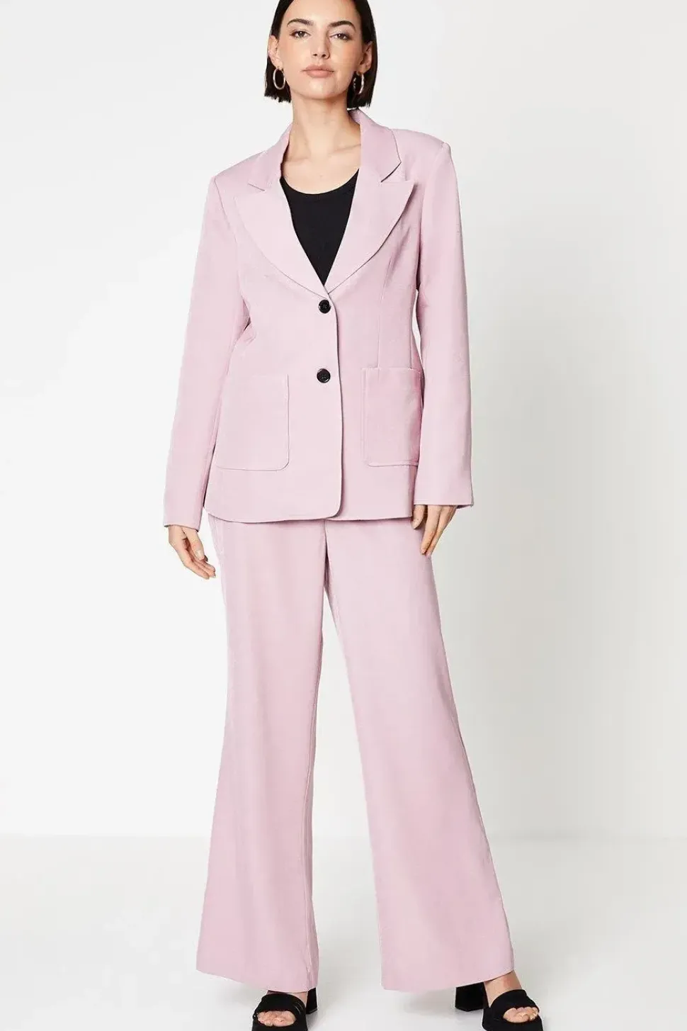 Patch Pocket Button Detail Blazer