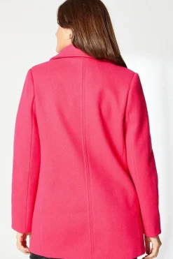 Patch Pocket Short Double Breasted Coat