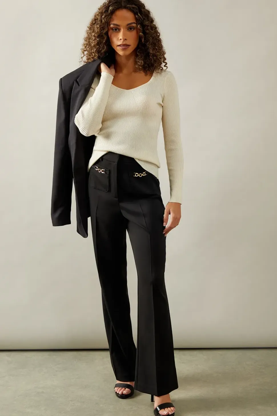 Patch Pocket Wide Trousers