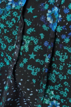 Patchwork Floral Chiffon Overhead Shirt