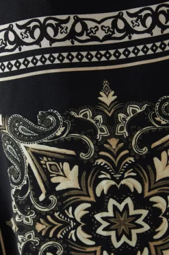 Patchwork Keyhole Detail Shift Dress
