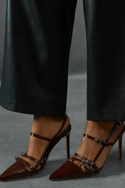 Patent Buckle Pointed Heels