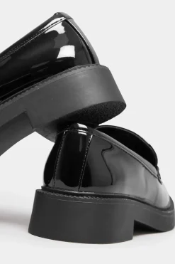 Patent Chunky Loafers In Wide Fit