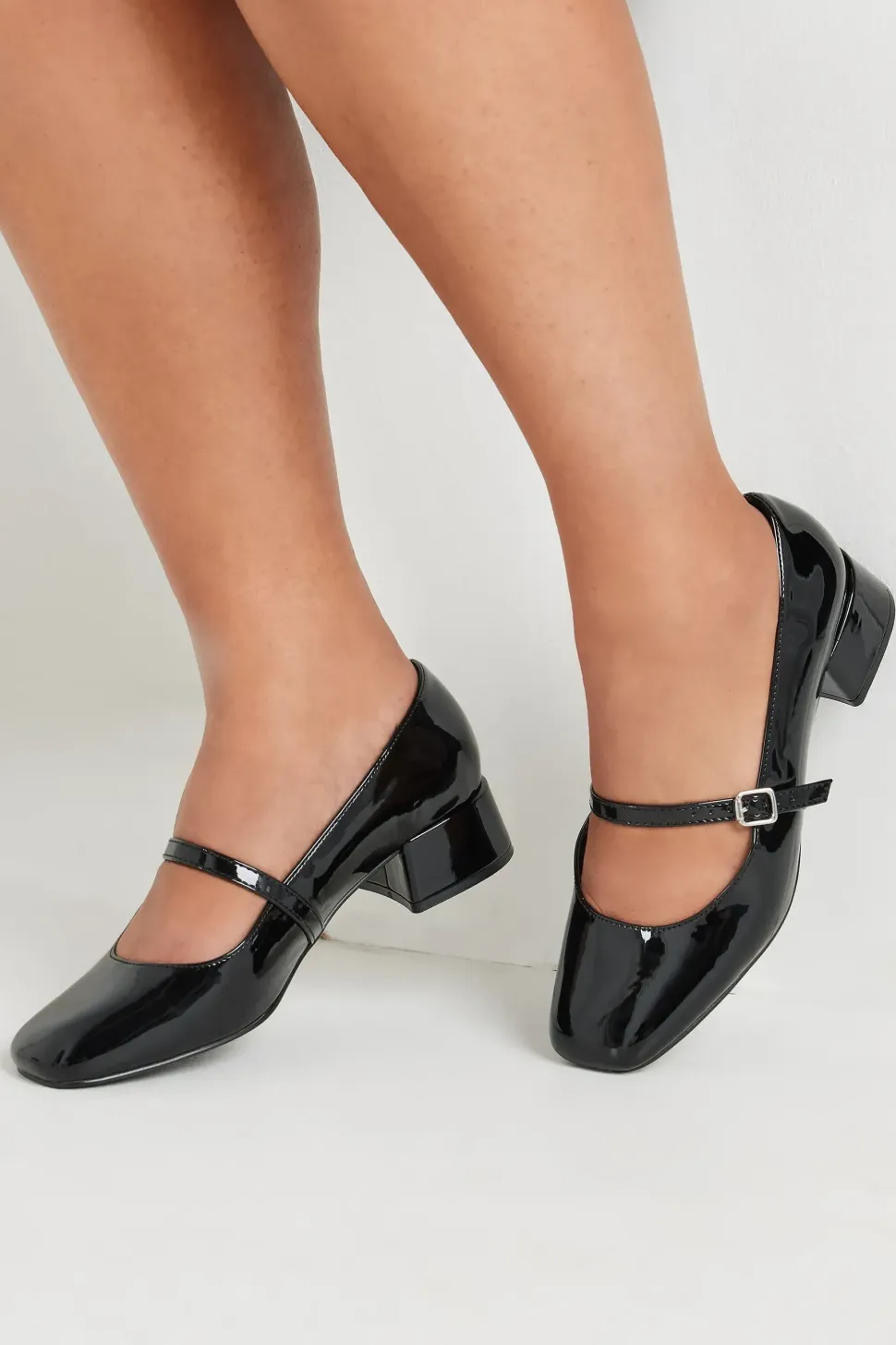 Patent Mary Jane Block Heels