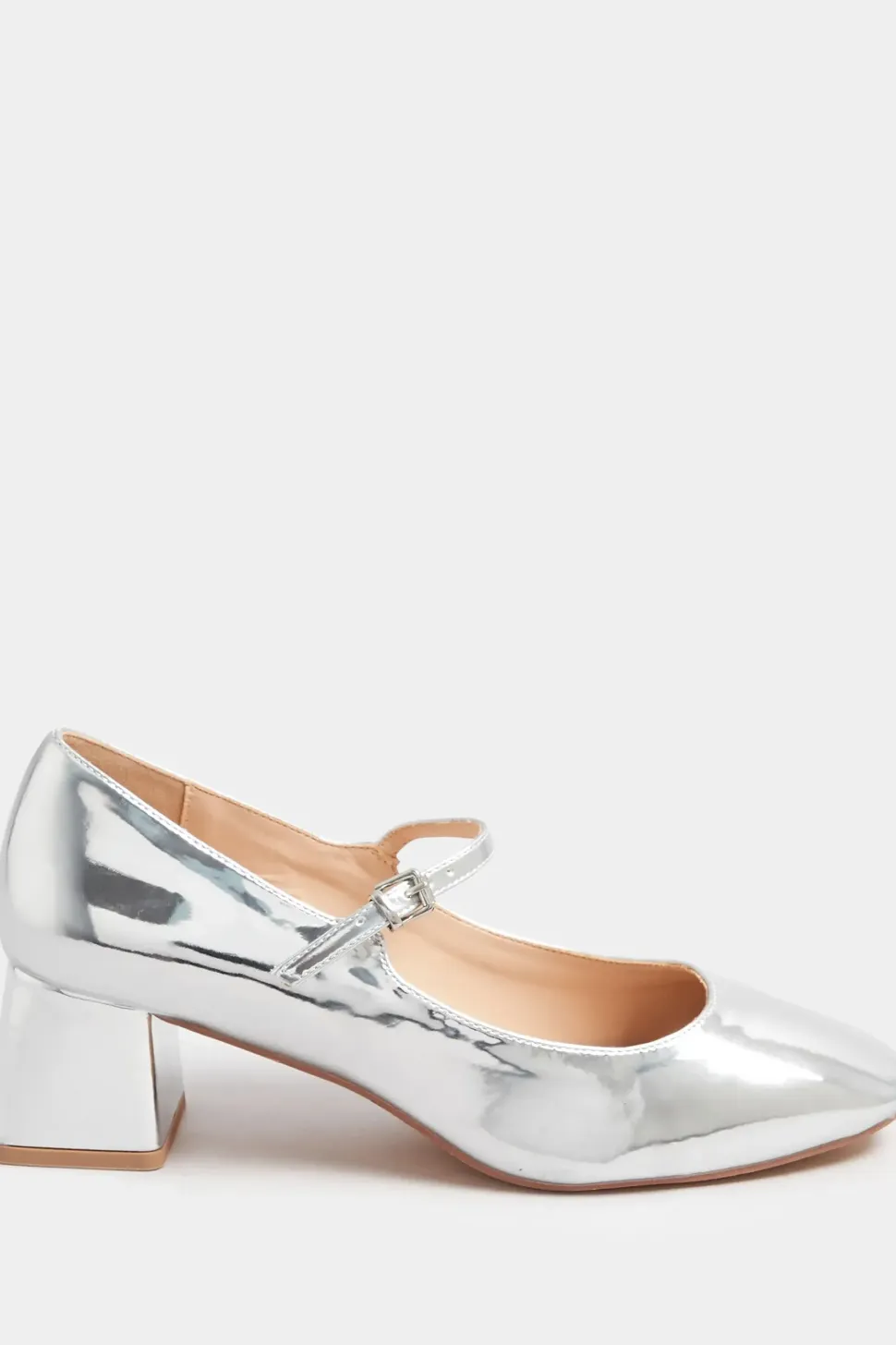 Patent Mary Jane Block Midi Heels