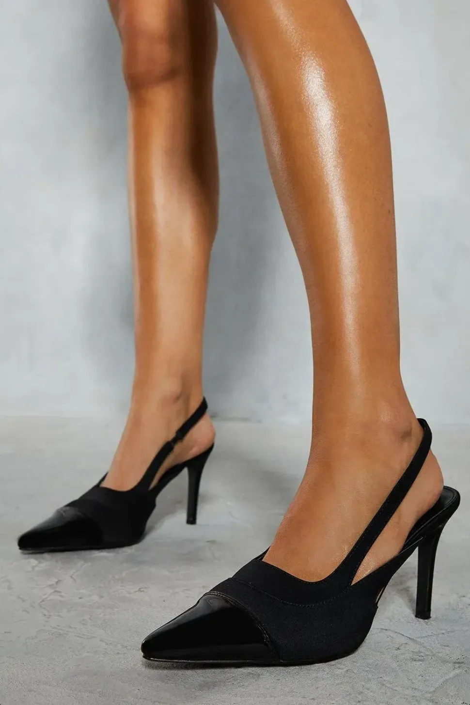 Patent Toe Overlay Pointed Heels