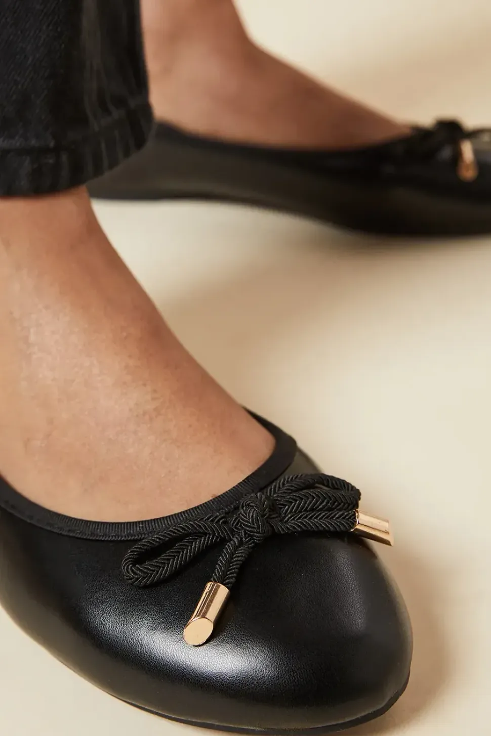 Peaches Bow Detail Ballet Pumps