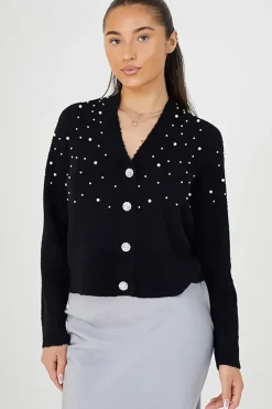 Pearl Embellishment Cardigan