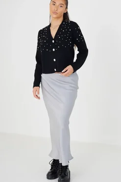 Pearl Embellishment Cardigan
