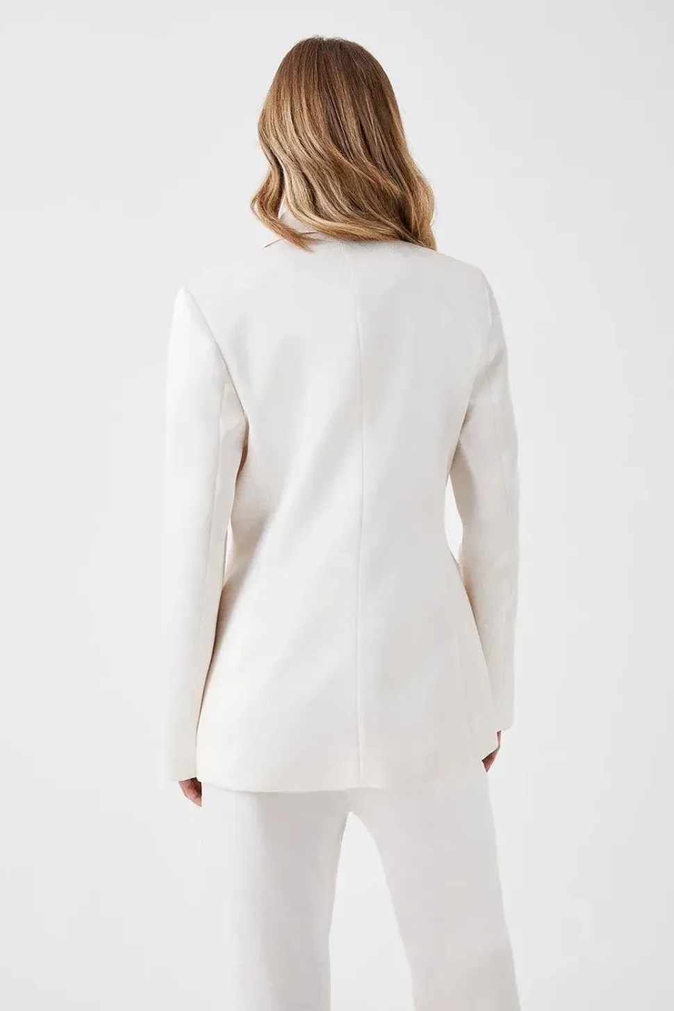 Pearlescent Premium Satin Double Breasted Blazer