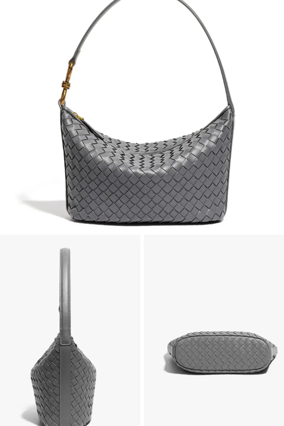 Peekaboo Handbag with Gold Finish Details and Removable Strap