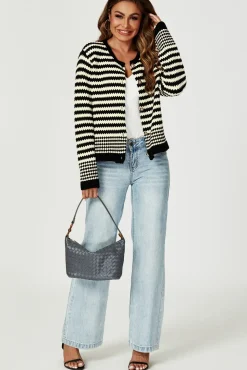 Peekaboo Handbag with Gold Finish Details and Removable Strap