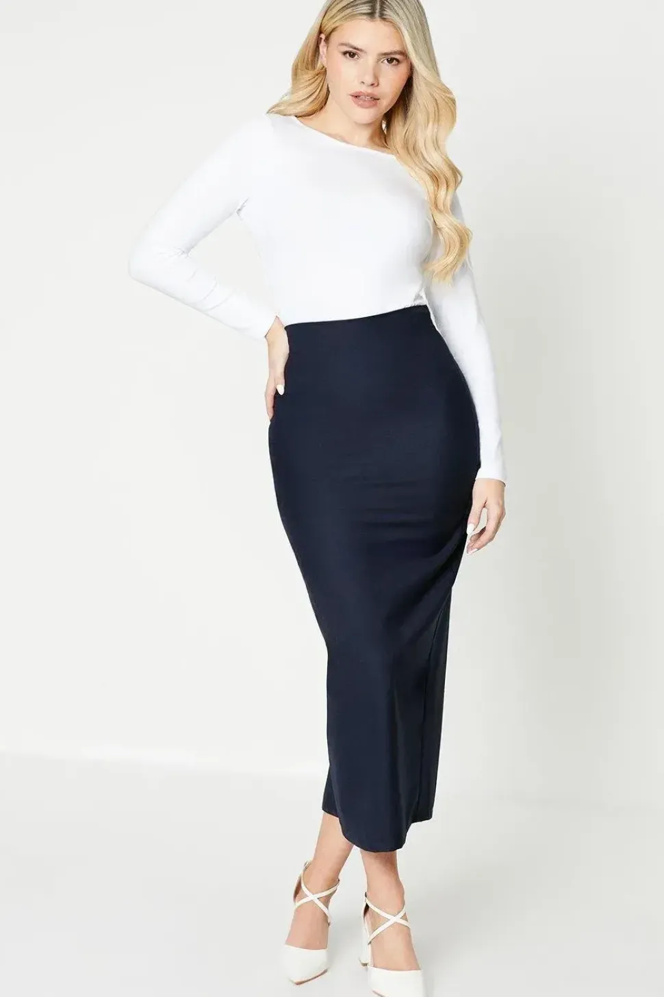 Pencil Midi Skirt