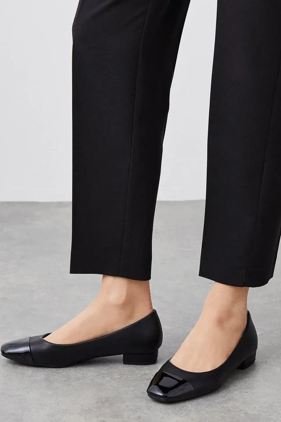 Perry Low Block Toe Cap Ballet Flats